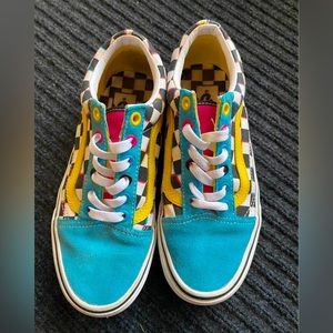Vans Old Skool Checkerboard Skate Shoe with Lace - Size 6, Like New, Unisex